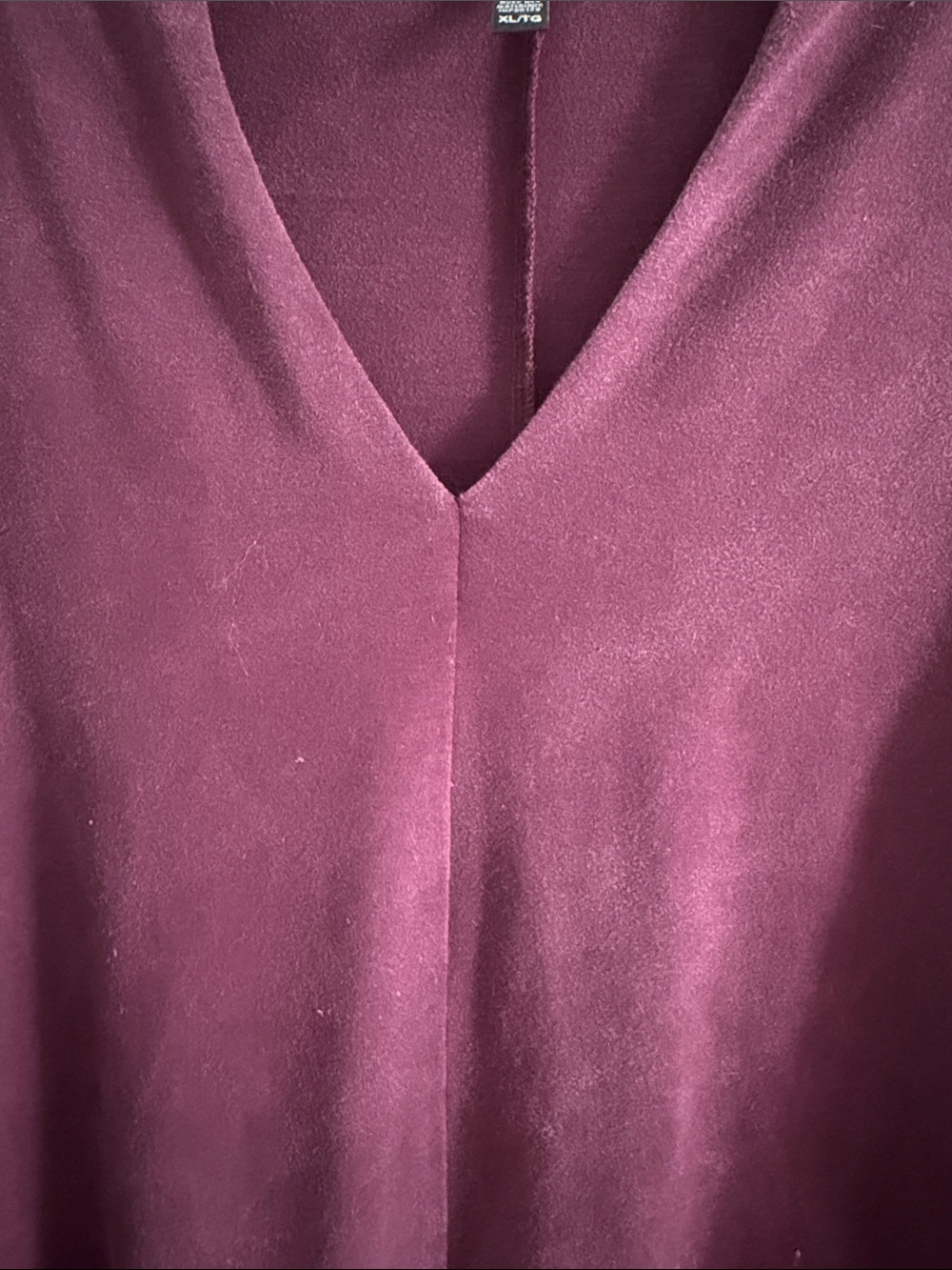 Ellen Tracy Eggplant V-Neck Long Sleeve Top / Tunic - size XL - Picture 3 of 8